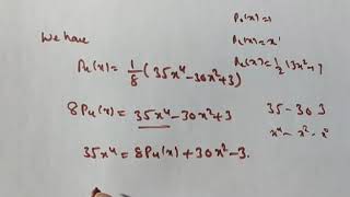 Expressing X4 value in terms of Legendres Polynomials [upl. by Treblih629]