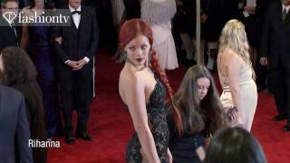 Rihanna Beyonce Jay Z Madonna J Lo  Alexander McQueen Savage Beauty Met Gala  FashionTV  FTV [upl. by Airot]