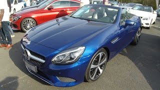 MERCEDES BENZ SLC ROADSTER  BRILLANT BLUE  R172 SLK FACELIFT  WALKAROUND  INTERIOR [upl. by Artinek54]