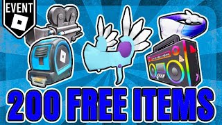 200 FREE ITEMS OLD EVENTS THAT STILL WORK PART 1 ROBLOX [upl. by Rbma]