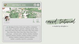 cute interactive carrd tutorial — © yizdoll [upl. by Jenna]