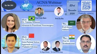 ACNS Webinar  Nov 23  Advances in Fun Neurosurgery amp Intraparietal Sulcus Appr to Thalamic Trs [upl. by Emelina]