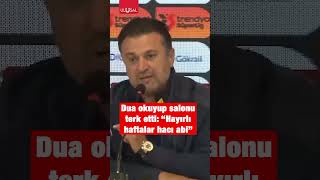 Teknik direktör Bülent Uygun dua okuyup basın toplantısını terk etti shorts futbol keşfet [upl. by Drofnats]