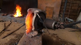 Making plier from water pump  blacksmith [upl. by Lemrej]