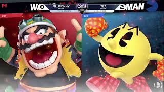 Glutonny Wario vs Tea PacMan  Top 32  Port Priority 8 [upl. by Ynotna]