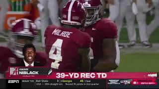 Jalen Milroe 39 Yard Touchdown Pass to Amari Niblack  11 Texas vs 3 Alabama [upl. by Iaria]