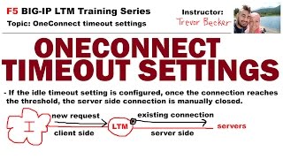 What are OneConnect timeout settings  Video 10  Free F5 LTM load balancer training videos [upl. by Nellek309]