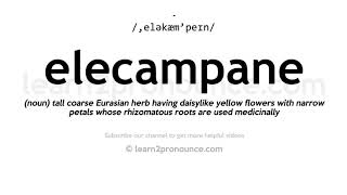 How to pronounce Elecampane  English pronunciation [upl. by Hercule]