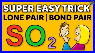 How to calculate bond pair and lone pair of electrons Easy Trick [upl. by Schweiker]