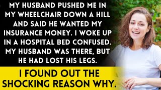 My husband pushed me downhill in my wheelchair demanding my insurance money [upl. by Sonni]