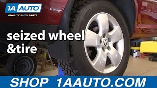 How to Remove a Seized Wheel  Lug Nuts Are Off But Wheel Is Stuck [upl. by Watkins]