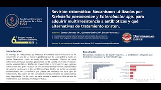 Revisión sistemática Mecanismos de resistencia de Klebsiella P  Enterobacter y tratamiento [upl. by Eiramlatsyrk]