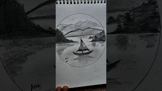 Easy scenery artscenery sketch for beginnerspencil sketchArt with mishrapencilsketch [upl. by Manaker]