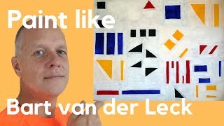 How to paint like Bart van der Leck  Easy art tutorial De Stijl style [upl. by Dilks789]