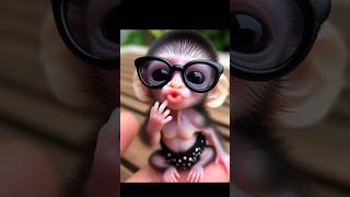 cut monkey 🐁🐁 cutemonkey ytshorts viralvideo [upl. by Ennairek]