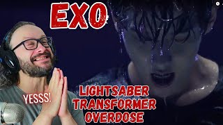 YES  EXO 엑소  LIGHTSABER TRANSFORMER OVERDOSE live reaction [upl. by Siddon]