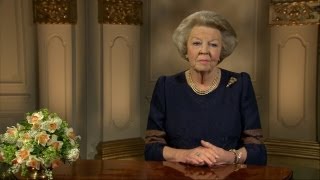 Toespraak Koningin aan de vooravond van haar abdicatie 2013 [upl. by Analed]