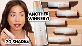 BRAND NEW  FENTY BEAUTY EAZE DROP STICK 10 HOUR WEAR TEST oily skin [upl. by Eicam]