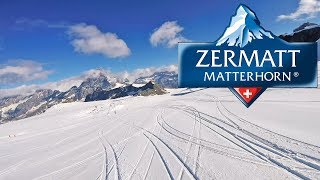 Summer skiing Zermatt  full ride from 3800m to 2900m 7km  July 2018 [upl. by Wyatt233]