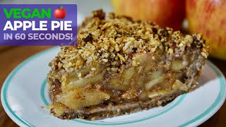 HEALTHY Vegan APPLE PIE in 60 SECONDS sugarfree  glutenfree [upl. by Gairc]