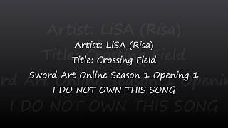 LiSA  Crossing Field Romaji Lyrics [upl. by Mathe390]