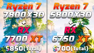 Ryzen 7 7800X3D  RX 7700 XT vs Ryzen 7 5800X3D  RX 6750 XT  PC Gameplay Tested [upl. by Asia657]