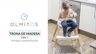 Trona de madera 4 en 1 Olmitos  Tutorial montaje y transformación [upl. by Airet]