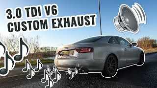 AUDI A5 30 TDI V6 TDI CUSTOM EXHAUST  DARKSIDE DEVELOPMENTS  PART 5 [upl. by Ennahtur]