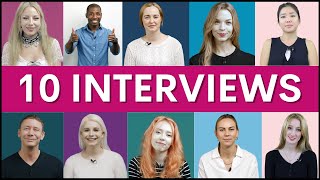 10 Interviews  Learn English Questions and Answers [upl. by Yelssew]