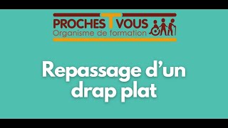 Repassage et pliage dun drap plat [upl. by Fassold126]