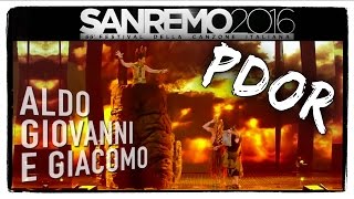 Pdor  Sanremo 2016  Aldo Giovanni e Giacomo [upl. by Neffirg]