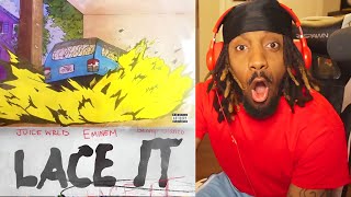 THEY SAYING EMINEM RUINED THIS SONG  Juice WRLD Eminem  Lace It REACTION [upl. by Dlorrej]