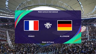 PES 2021  FranceAllemagne Match amical international  Saison 20222023 [upl. by Roarke626]