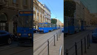 Kraków 3xKonstal 105Na tramwaj krakow tram straßenbahn citytransport [upl. by Leavelle]