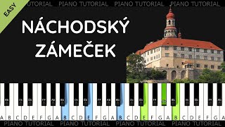 Náchodský zámeček  lidová piano tutorial  klavír  akordy  noty  české písničky [upl. by Aara214]