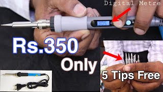 Best soldering iron full detail 60 Watt 90 Watt digital temperature metre 5 bit free [upl. by Ymirej83]