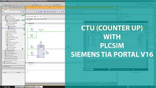 CTU COUNTER UP WITH PLCSIM  SIEMENS TIA PORTAL [upl. by Kolodgie]