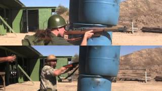 2Gun Action Challenge Match SVT40 vs M1 Garand [upl. by Notsew73]