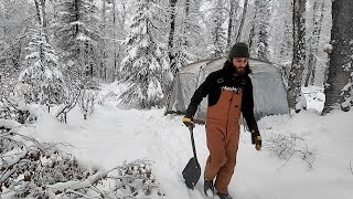 Alaskan Winter Chronicles Stockpiling Firewood for Cold Days Ahead┃EP14┃Alone Off Grid Alaska [upl. by Lehcin]