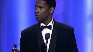 Denzel Washington Wins Best Supporting Actor  62nd Oscars 1990 [upl. by Inaffit177]