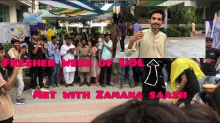 Fresher week of UOL  Dancing boys😂 Met with zamana saazi ♥️ youtube foryou uolnews [upl. by Hilar]