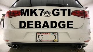 Debadged My VW MK7 GTI [upl. by Volney]