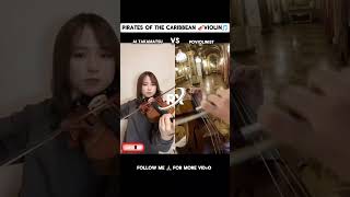 pirates of the caribbean violinAi Takamatsupoviolinistforyou duet sonshortvideo [upl. by Elletnuahs280]