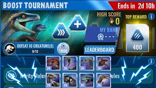 Is 🔥Saurophaganax🔥 best in Boost Tournament   Jurassic world alive  V39 [upl. by Tedder]