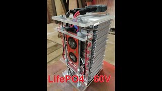 Bateria LifePO4 a123 20S1P BMS DALY 60v 80a battery pack created [upl. by Ylrebnik876]