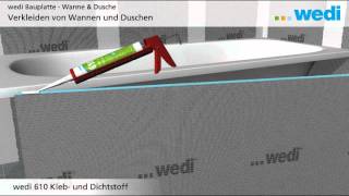 wedi  DE  Lösungen Verkleiden von Duschen und Badewannen mit dem wedi Bathboard [upl. by Ssitnerp]