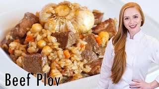 How to Make Plov  Russian Rice Pilaf with Braised Beef [upl. by Hurlbut589]