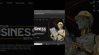 Landing Page design in Photoshop shorts graphicdesignforbeginners photoshoptutorial [upl. by Ttnerb]