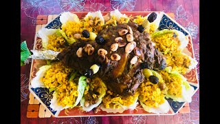 OUZI gigot d’agneau 🍖au riz 🍚  leg of lamb with rice damn delicious 🤤 [upl. by Alvan620]