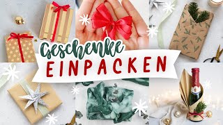 Geschenke einpacken  einfach und kreativ Geschenkverpackung basteln für Weihnachten  TRYTRYTRY [upl. by Sitoel45]